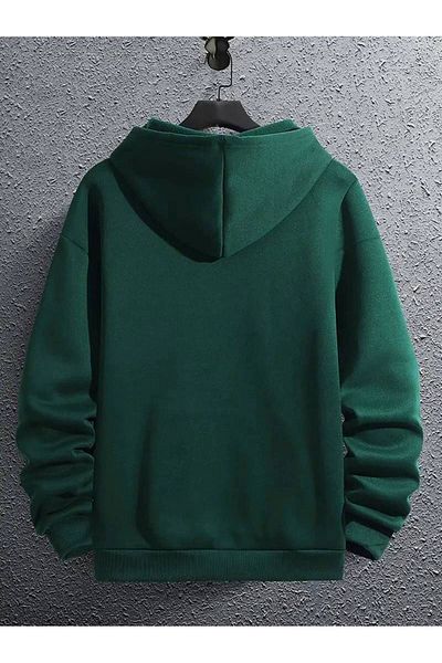 Keywest Unisex Focus Printed Oversize Winter 3 Thread Φούτερ με κουκούλα 100% βαμβάκι