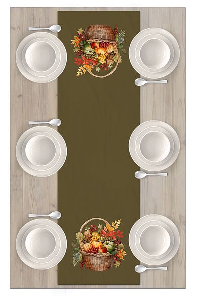 Bertille Home Autumn Series 140X40 cm Digital Printed Runner (Halloween Autumn)