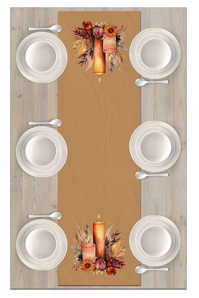 Bertille Home Φθινοπωρινή σειρά 140x40 cm Digital Printed Runner (Φθινόπωρο αποκριών)