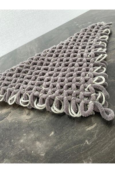 Günyan Store Soft Velvet Gray Bath Loofah - Dowry, Sensitive Skin, Daily Use (Handwork)