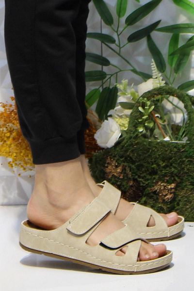fort 1801 Mulex Beige - Papuci anatomici confortabili pentru femei