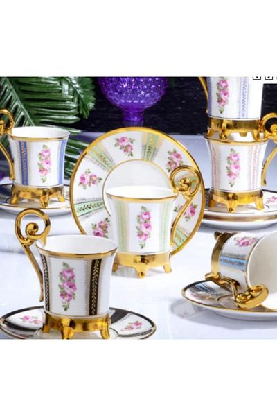 Kosova Züccaciye Bri̇ella 6-Piece Foot Coffee Cup - Mskf390