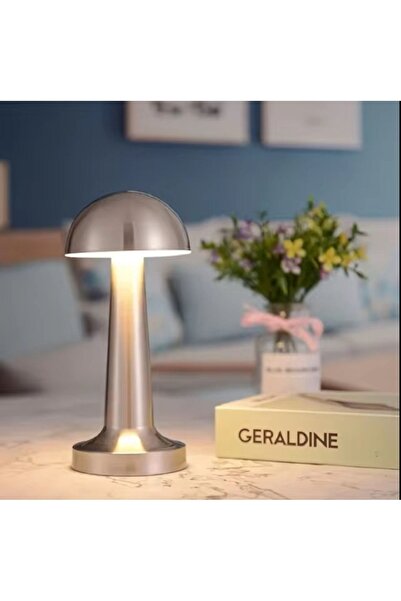 hediyeconcepti Taşınabilir LED Mantar Masa Lambası 3 Seviyeleri Parlaklık Met...