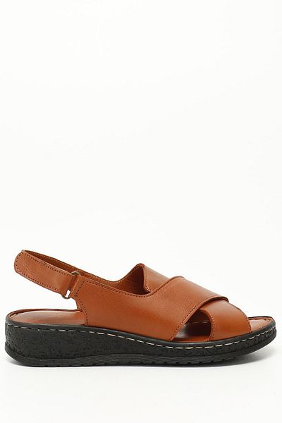 GÖNDERİ(R) Taba Antique Gön Keilsandaletten aus echtem Leder 45836