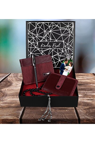 EJOYA Kişiye Özel Kalem Cüzdan Kartlık Tesbih Ve Fotoğraflı Anahtarlık Erkek ...