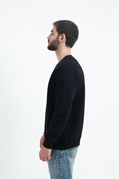 TKT 3 İp Erkek Bisiklet Yaka Sweat Puf Yumuşak Kumaş