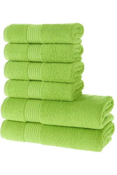 MAURAHOME Tomurcuk %100 Pamuk 6'lı Banyo Havlu Seti (2'li Banyo Havlusu 70x140cm ve 4'lü El Havlusu 50x100cm)