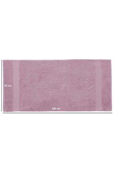 MAURAHOME Tomurcuk %100 Pamuk 6'lı 50x100 Cm El Havlusu Seti | 50x100 Cm | Gülkurusu