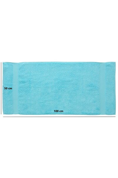 MAURAHOME Tomurcuk %100 Pamuk 6'lı El Havlusu Seti | 50x100 Cm | Turkuaz