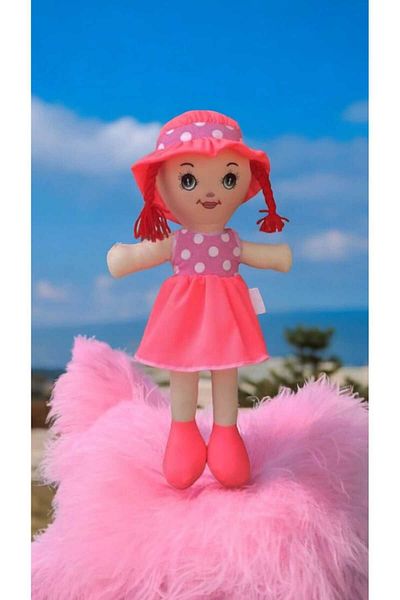Gut puzen Pink Dress Cloth Doll Fabric and Padding 1St Class Quality Toy Cloth Doll 50 cm