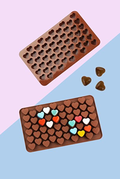 Beatitude 55 قطعة من قوالب مخبز كعكة الشوكولاتة المزخرفة على شكل قلب وطبق الكيك