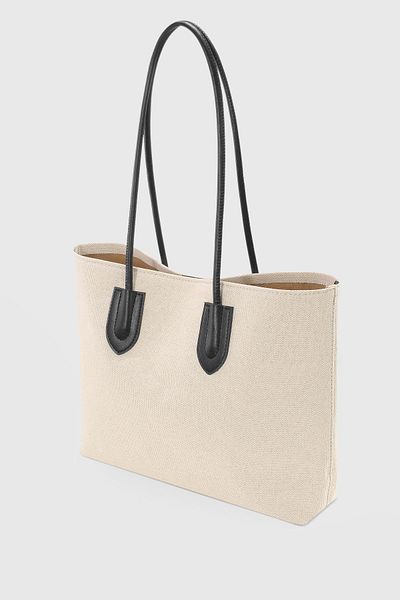 Housebags Retro Women's Shopper Bag - Soft Cream, Model 264