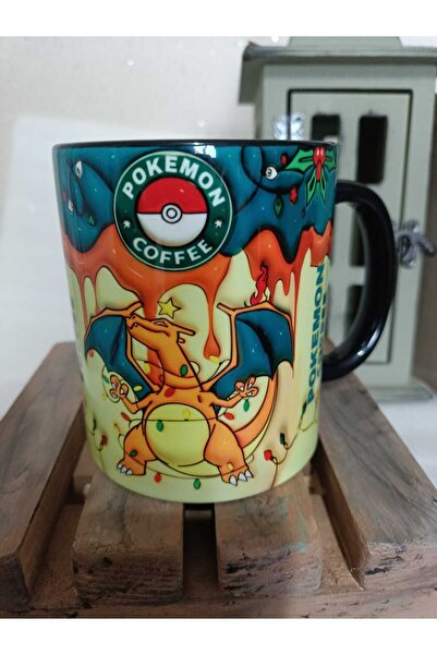 Mugs and love Charizard Pokemon Tasarım Büyük Boy Porselen Kupa