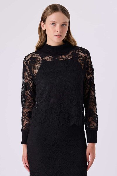 FEVER Ribana detaylı dantelli bluz