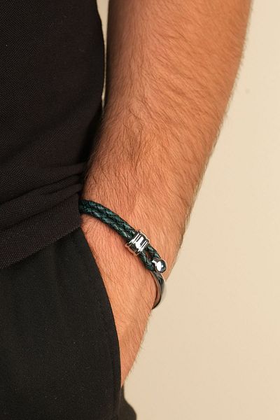 Jack Ferrero Steel / Leather - Original Men's Bracelet