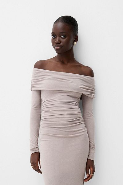 Bershka Açık omuzlu midi elbise