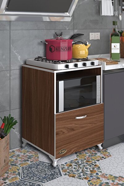Kenzlife Ocak Dolabı Ayşe Cvz 85*60*57 Mutfak Modül Mini Fırın Mikrodalga Ban...