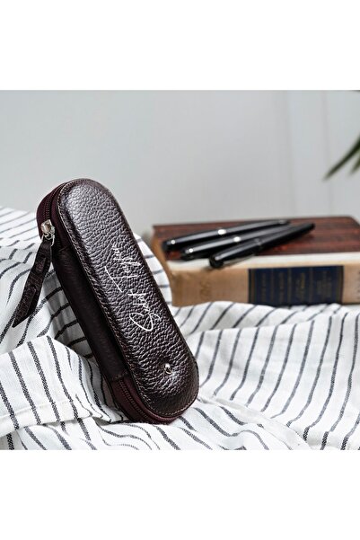 Scrikss İsme Özel Scrikss Hakiki Deri Kalem Kılıfı 3'lü