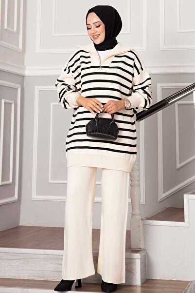 EBRUTESETTÜR Σετ πλεκτό με φερμουάρ Trucker Collar