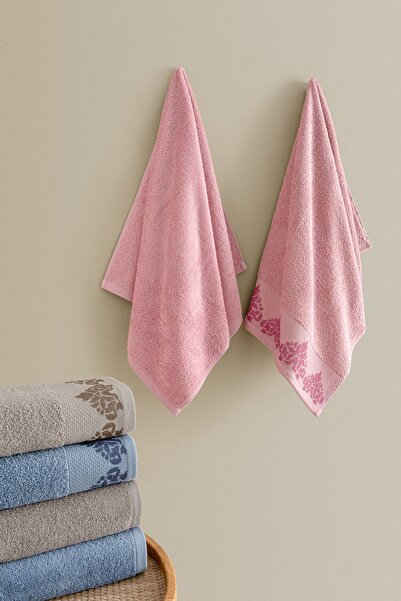 HOME 1961 50x90 М'який жакардовий рушник з візерунком, набір з 2 штук - висока водопоглинання (клапан)