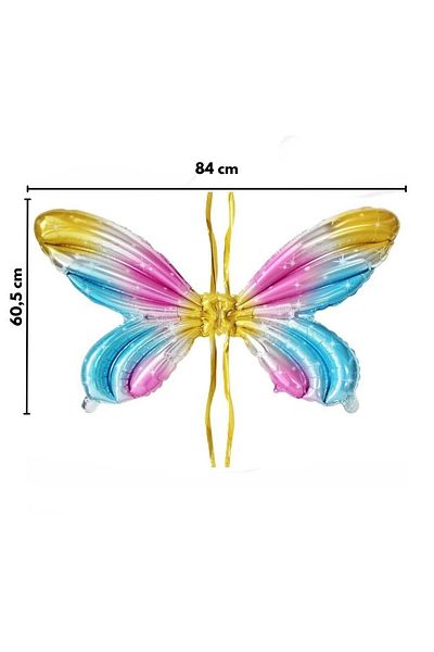 Le Mabelle Multicolored Butterfly Foil Party Balloon