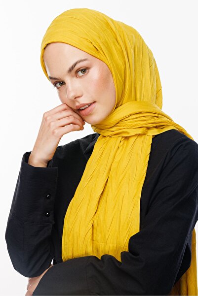 Mooncorn Apricot Pleated Bamboo Shawl