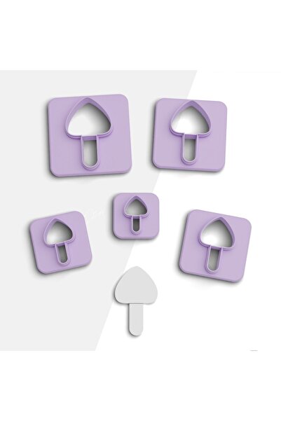 brocutters قالب قطع طين بوليمر فطر سيراميك 5 مقاسات - شكل حلق وكوكيز، رقم: 614