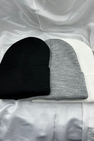 KISCHE Unisex Men's Women's Flexible Comfortable Winter Windproof Black, White, Gray Beanie