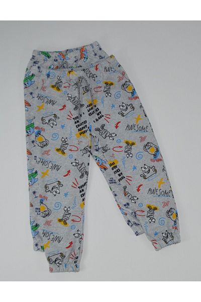 Kidiba Patterned Seasonal Tracksuit Pajamas for Children - Pocketed, 2-Pack Bottom