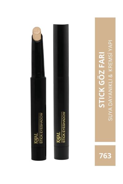KAJAL Suya Dayanıklı Kremsi Yapıya Sahip Açık Bej Göz Farı & Stick Eyeshadow No:763