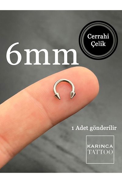 Karınca Piercing 6mm Smallest Ring - Spike Tragus Septum, Smiley Eyebrow, Snug Daith Ear, Cartilage Forward Helix Piercing