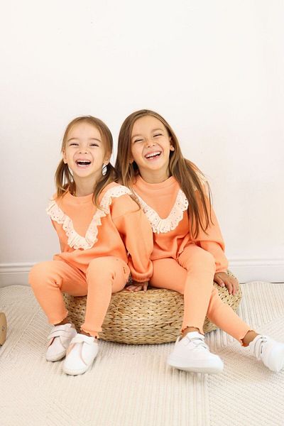 le petit sole Girl's Sherry Frilly Top and Bottom Set