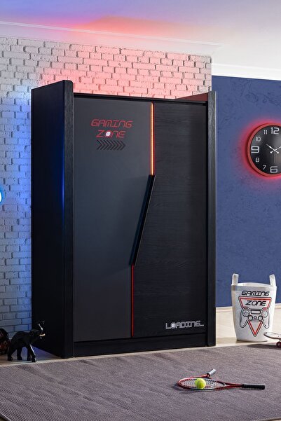 Setay Gardırop, Gamer Ledli Oyuncu 2 Kapaklı Dolap