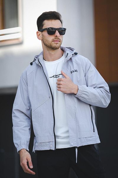 Oksit Save Printed Waterproof Slim Fit Ανδρικό εποχιακό παλτό Αδιάβροχο