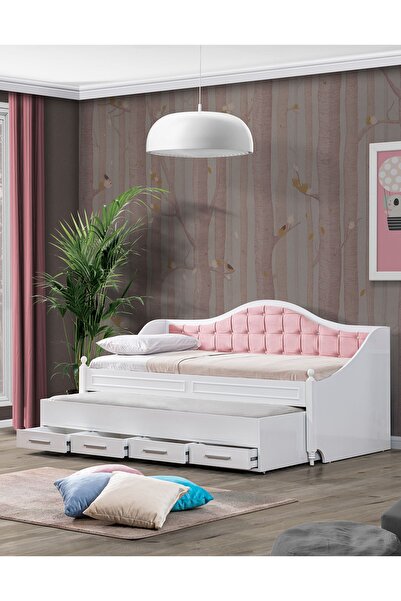 Setay Eymen Pembe Yavrulu Karyola