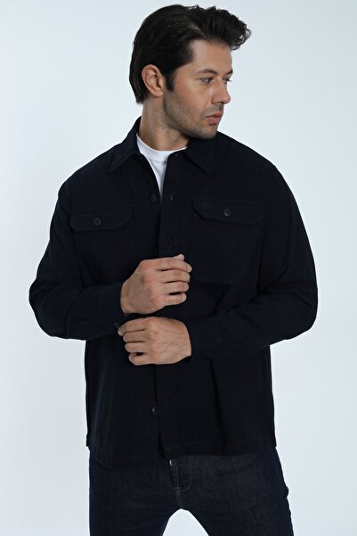 Cordial Чоловічий піджак 100% бавовна, темно-синій, з двома кишенями