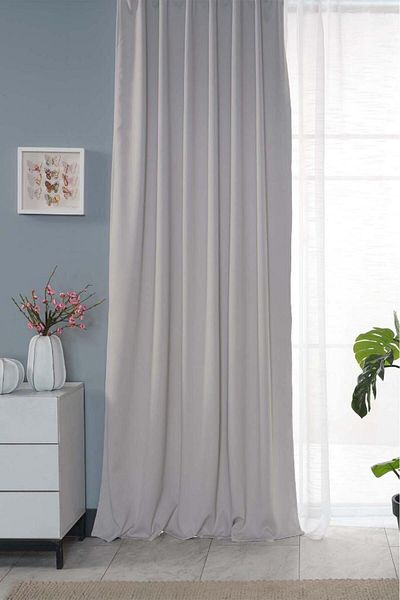 Miabella Home Single Wing Blackout Sunshade - Dimming Background, Light Proof, Extrafor Gathered and Cornice