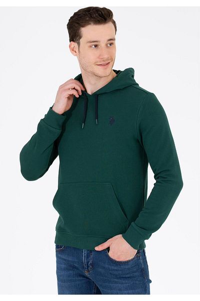 U.S. Polo Assn. Ανδρικό φούτερ Basic Green Melange