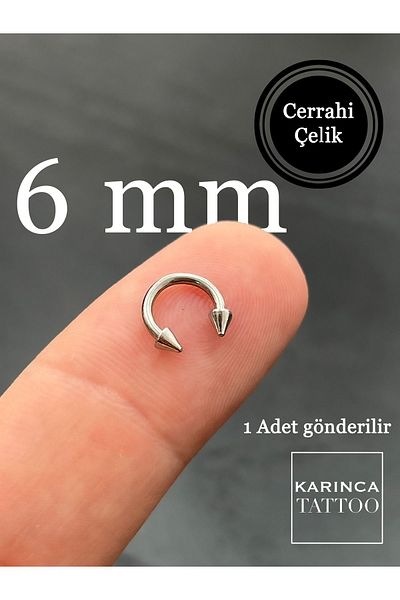 Karınca Piercing 6mm Smallest Ring - Spike Tragus Septum, Smiley Eyebrow, Snug Daith Ear, Cartilage Forward Helix Piercing