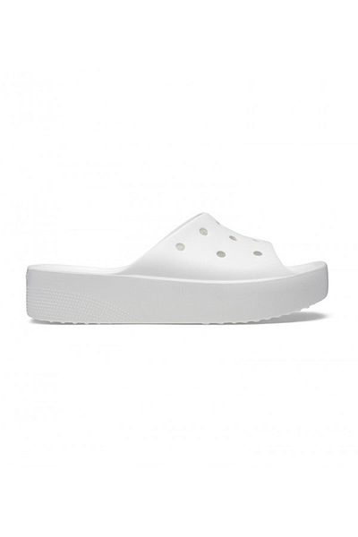 Crocs شبشب نسائي كلاسيكي باللون الأبيض