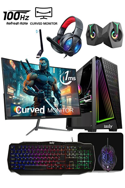 IZOLY Fp Mgz I5-3470 16gb 512gb Ssd Rx550 4gb 24"100hz Oyuncu Masaüstü Bilgis...