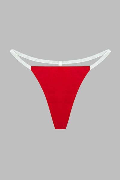 Yohannes Club Women'S, T-Thong String Panties, 2-Piece, Red, Black