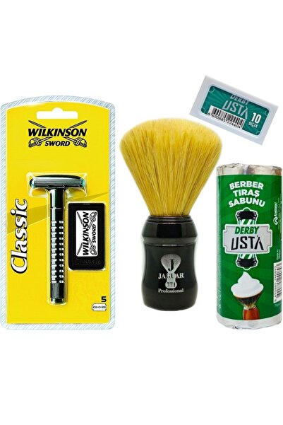 Wilkinson Classic Tıraş Makinesi, Tıraş Fırçası 771-S, Tıraş Sabunu, Tıraş Bı...