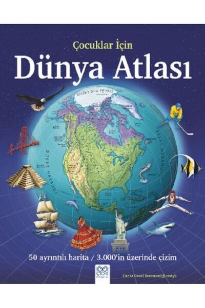 Karma Kitaplar Çocuklar için Dünya Atlası 1001 Çiçek Kitaplar kitap