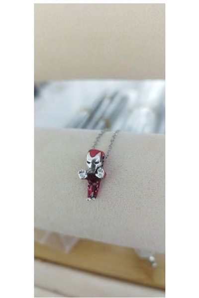Acousticworld Avengers Marvel Iron Man Iron Man Steel Necklace Gift Stylish Accessory Jewelry