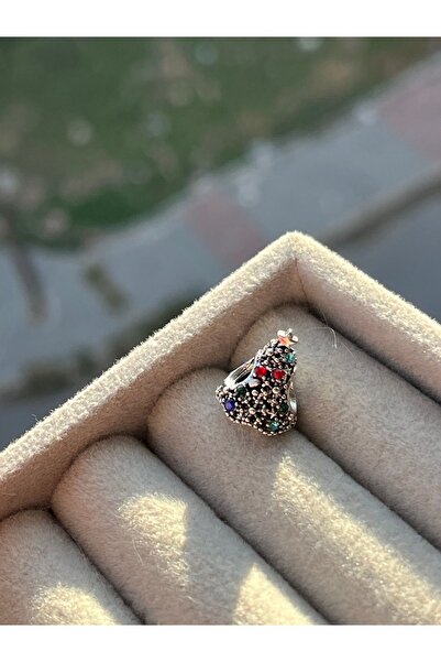 asaf Taşlı yılbaşı ağacı charm | gümüş kaplama