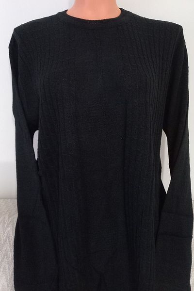 Anne Mother Er Clothing - Oversize Knitwear Sweater, Long Sleeve, Crew Neck, Black