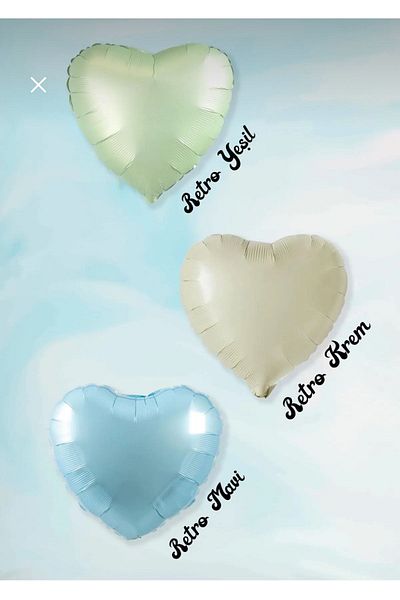 Partifabrik Sea Sand Green Blue 3Pcs Retro Satin Colors Balloon