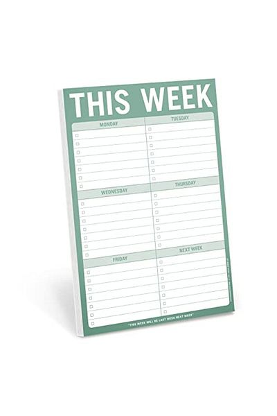 Macmillan Distribution Knock Knock This Week Pad Green