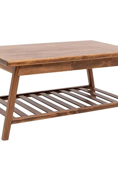 ElaWoodWorking Masif Çam Ağacı El Yapımı Saklama Raflı Sehpa ALYA